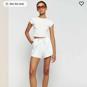 Reformation Zoey Linen Short in White